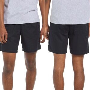 NWT Nordstrom Elastic Waist‎ Black Shorts Mens Size 2XL BP Drawstring Minimalist